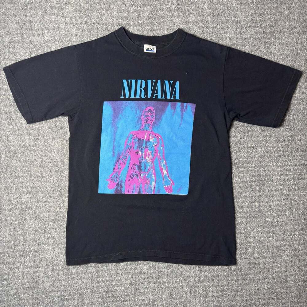 Nirvana Sliver T-Shirt Size S Black 1992 Music Band Vintage